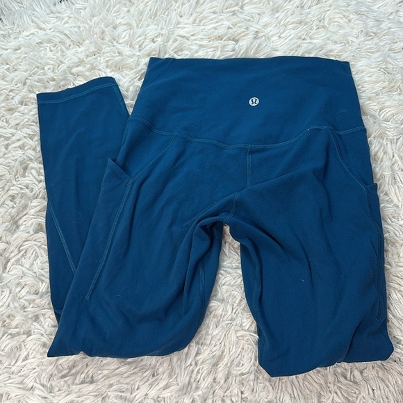 Lululemon Align High Rise Crop with Pockets 23" Blue Borealis - Picture 4 of 5